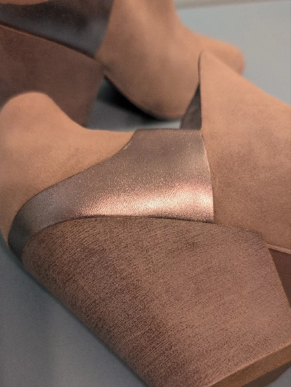 NWOB,Sigerson Morrison, Taupe Suede Pointed Block Heel Booties, Size 40 - Picture 10 of 10